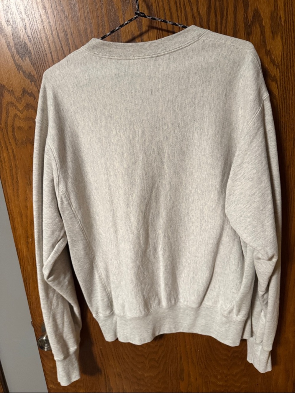 Champion Cream Crewneck Sweatshirt with Black THE MET Logo - Picture 4 of 4